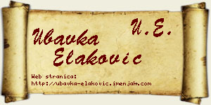 Ubavka Elaković vizit kartica